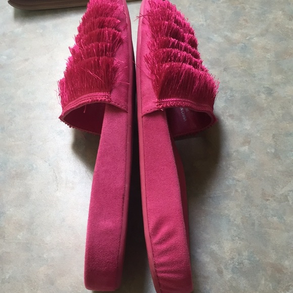 Top shop pink fringe slippers - Picture 3 of 6